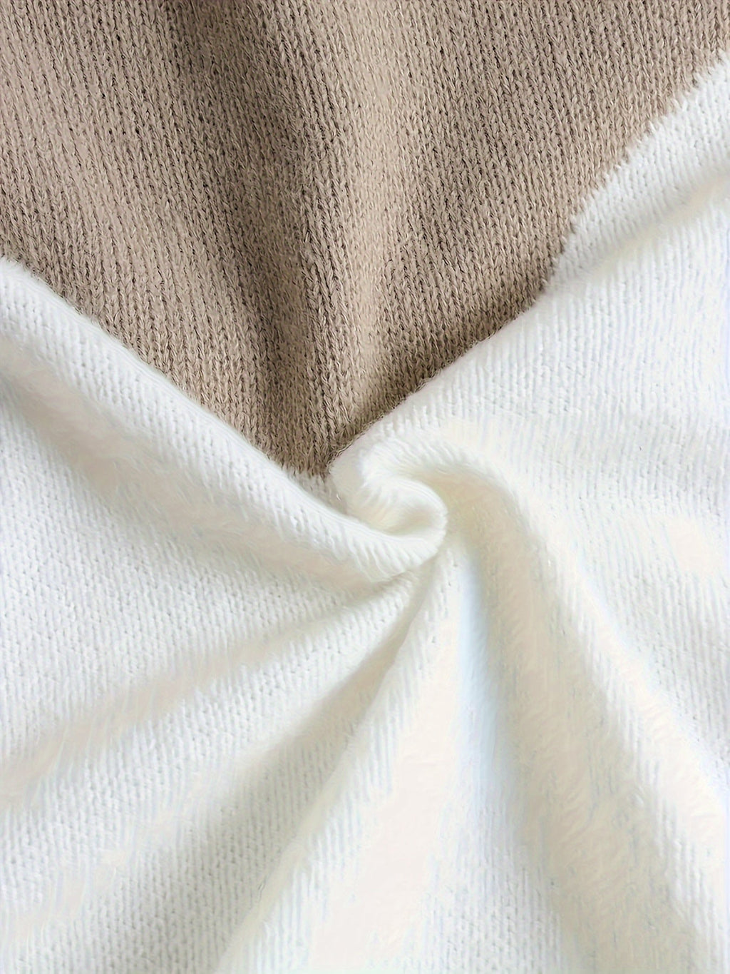 Women's Two-Tone Color-Block Drawstring Hooded Pullover