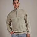 Men's Cable Knit Half Zip Sweater - Khaki