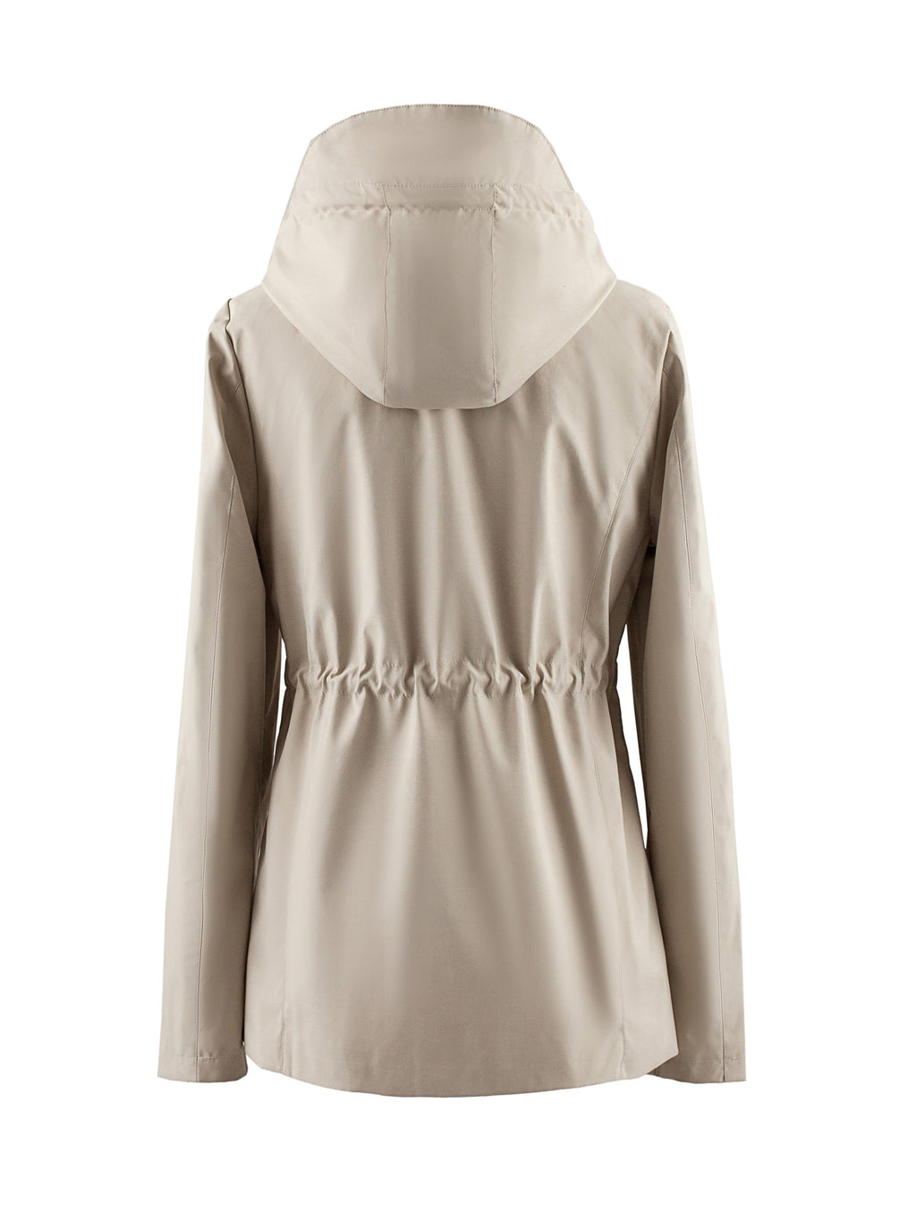 Women's Lightweight Hooded Jacket with Drawstring Waist