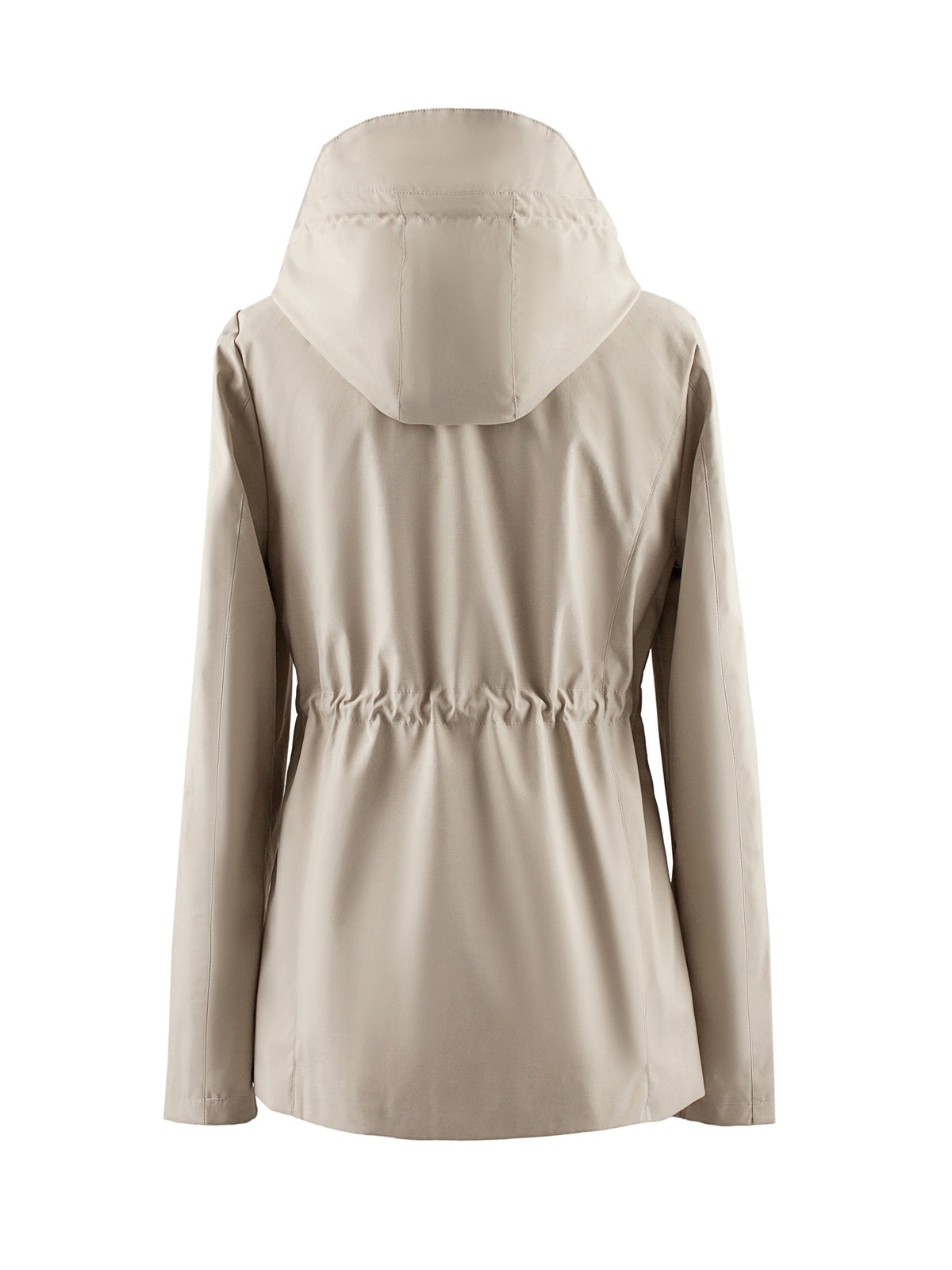 Women's Lightweight Hooded Jacket with Drawstring Waist