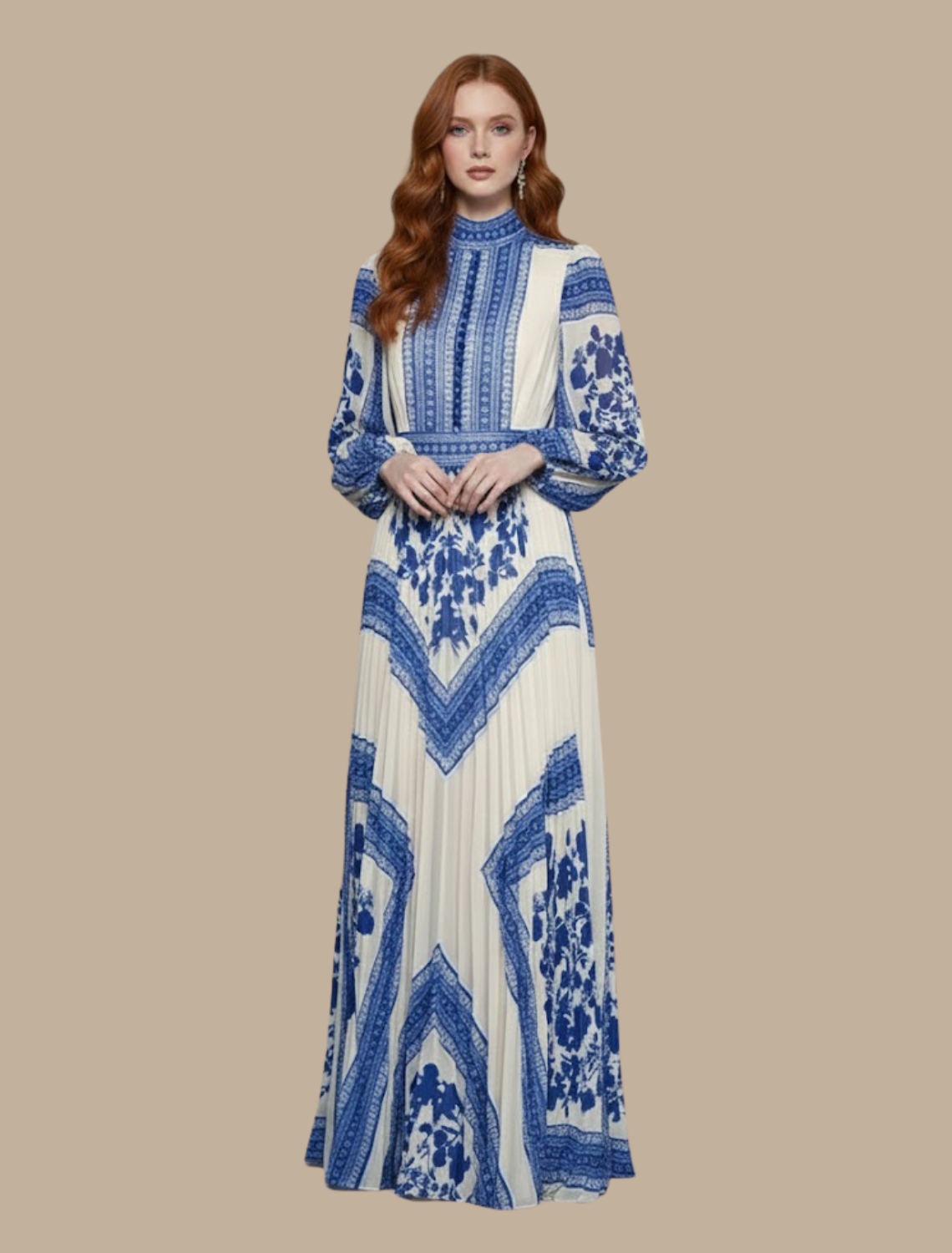 Women's Pleated Maxi Dress