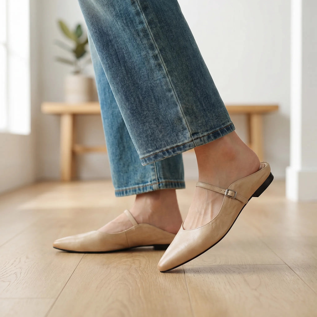 Pointed Toe Mary Jane Mules