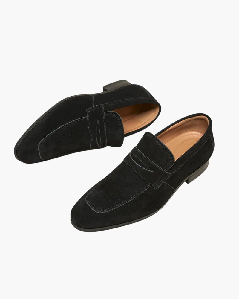 Men's Suede Penny Loafers