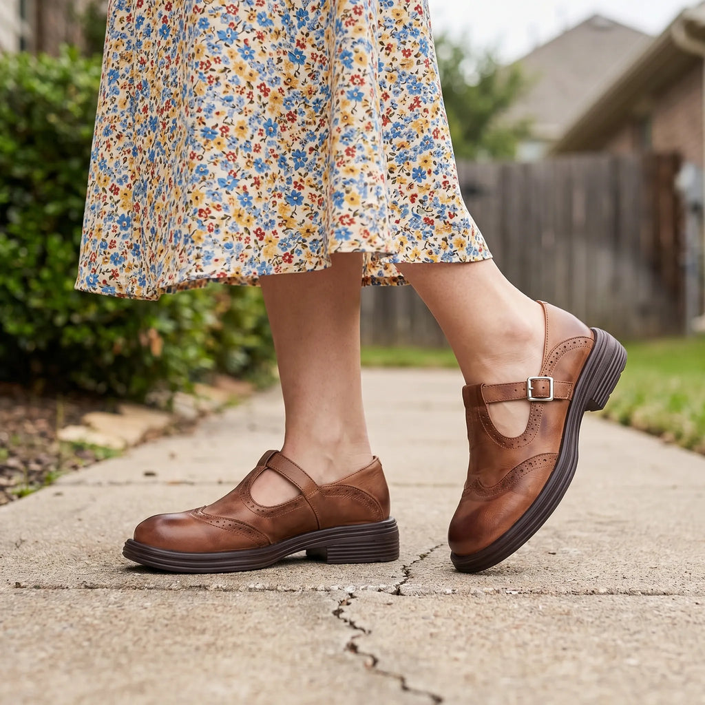 Brogue Mary Jane Shoes