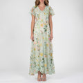 Floral V-Neck Maxi Dress