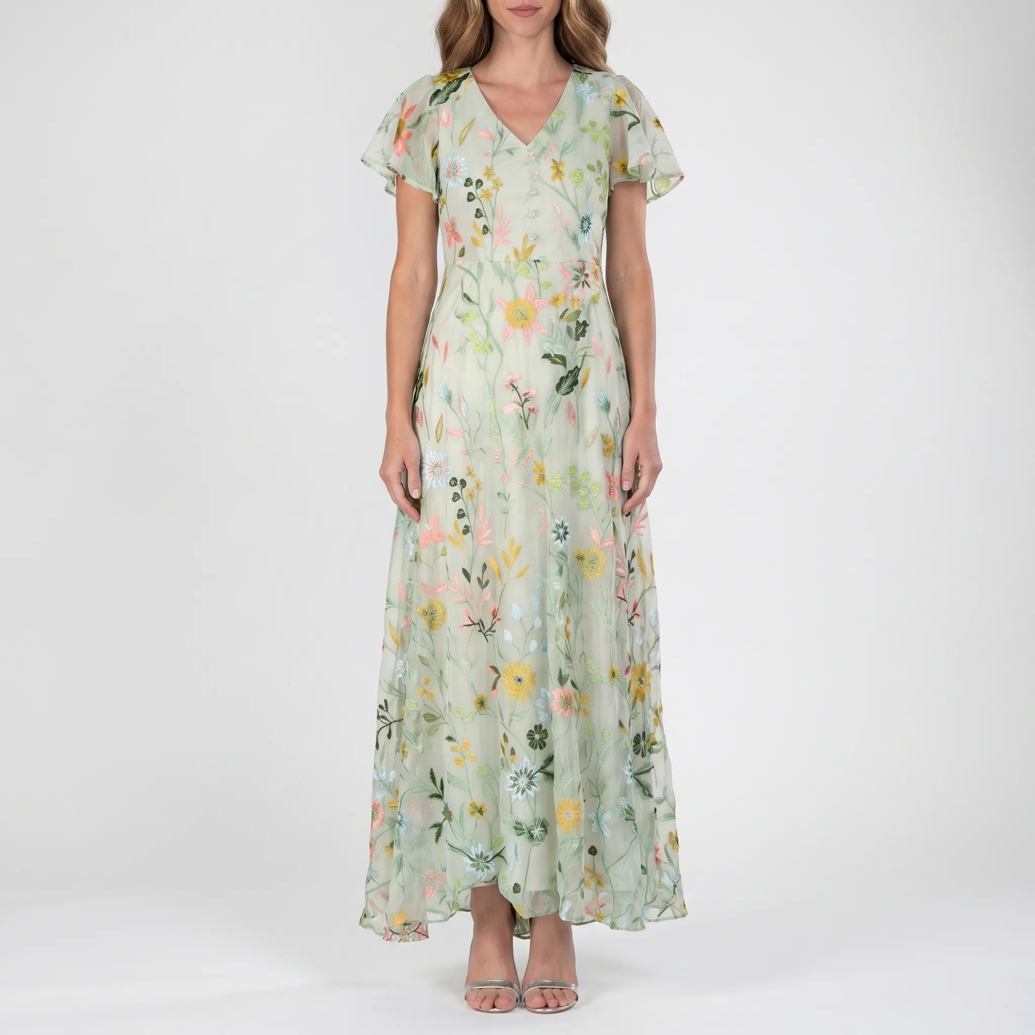 Floral V-Neck Maxi Dress
