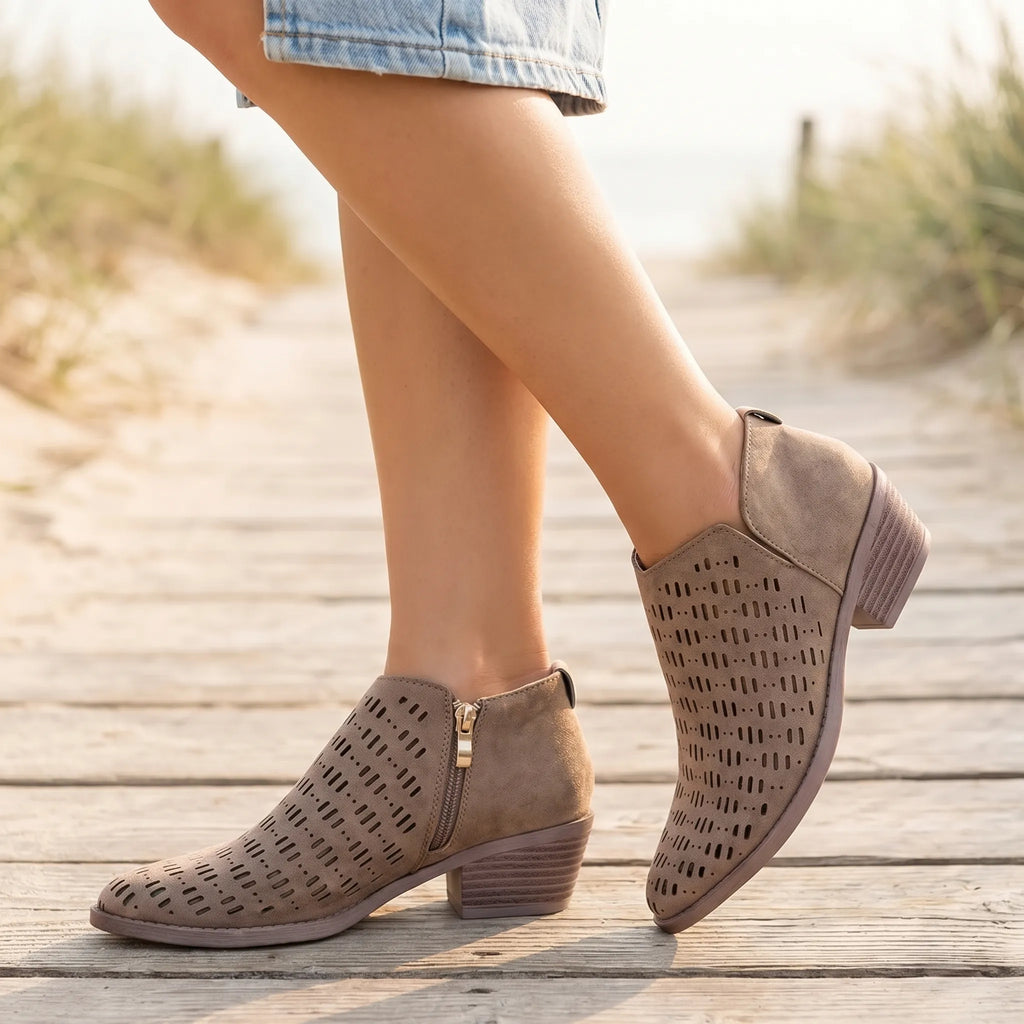Cutout Ankle Boots