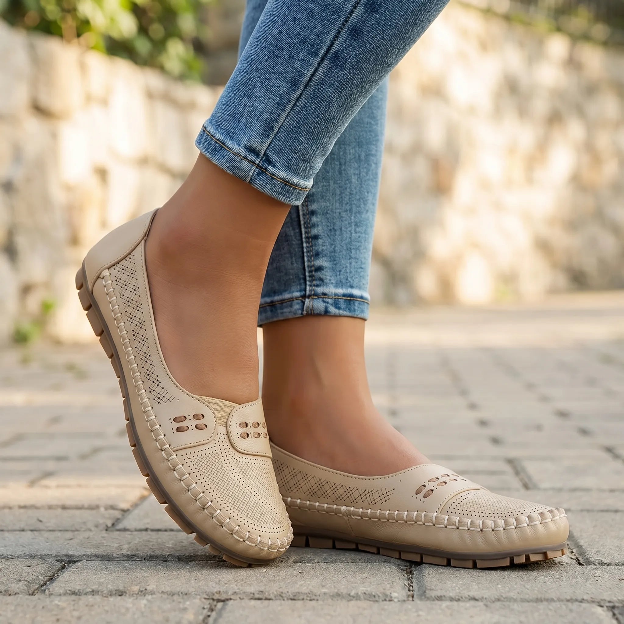Cutout Moccasin Flats