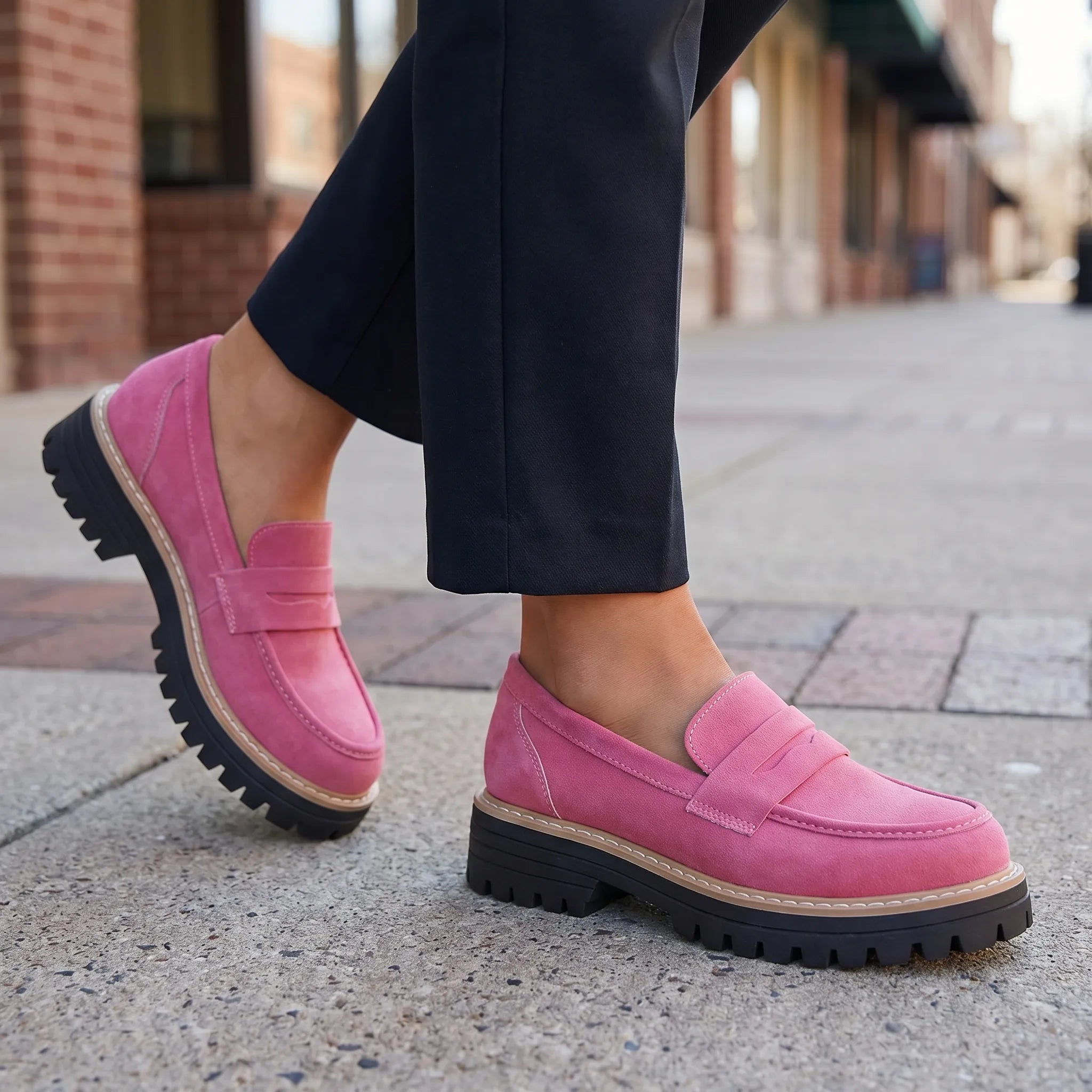 Chunky Sole Penny Loafers