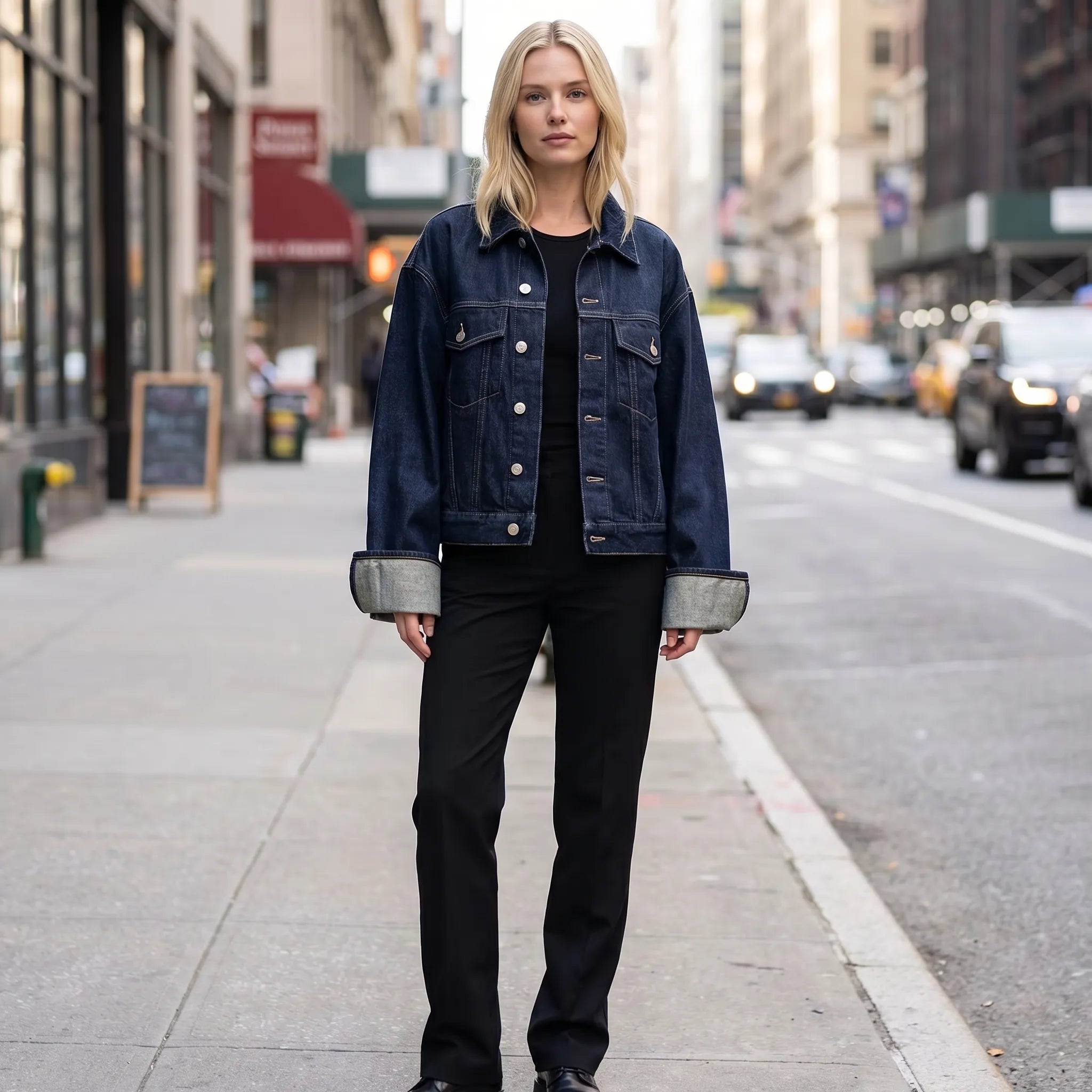 Women's Denim Jacket and Pants Set