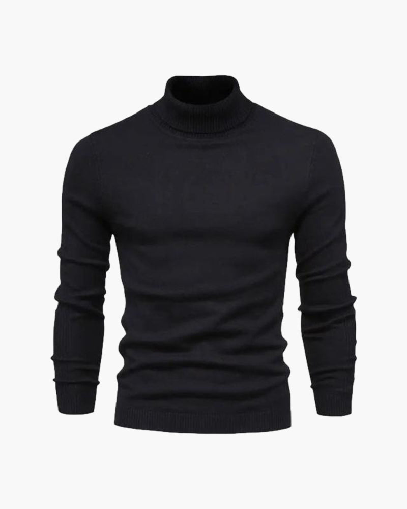 Men's Fine Knit Turtleneck Sweater