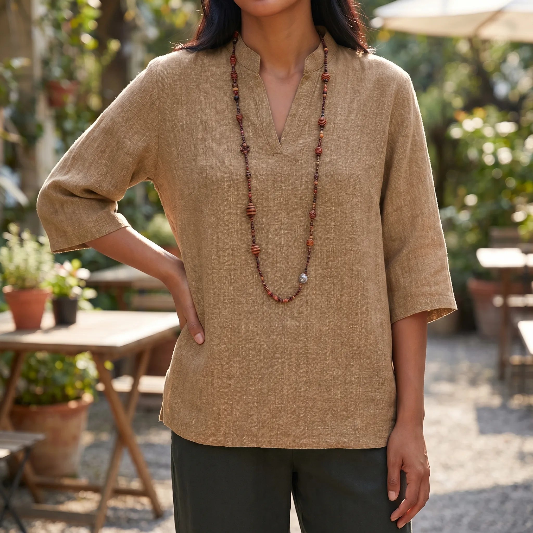 Linen Tunic Top