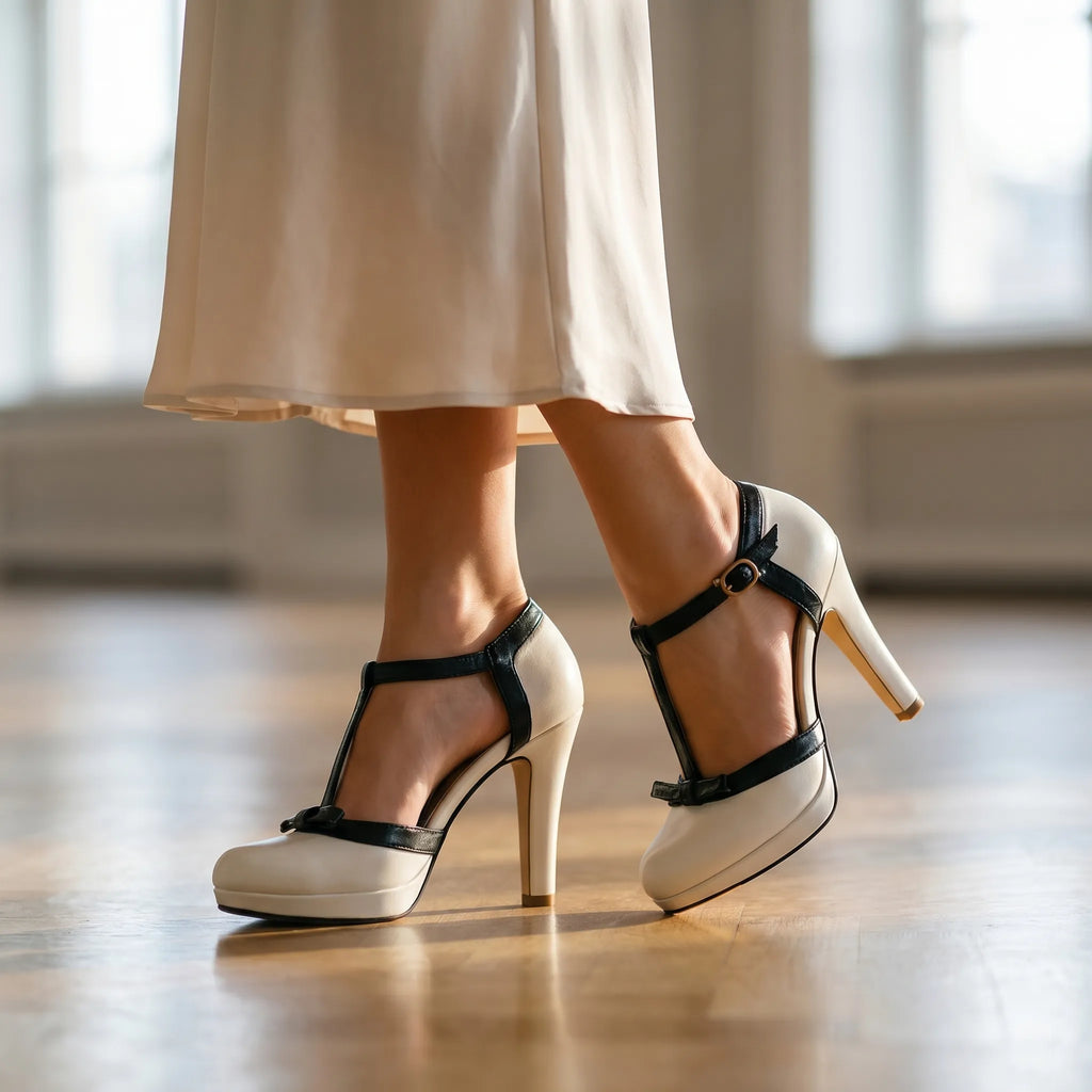 T Strap Platform Heels
