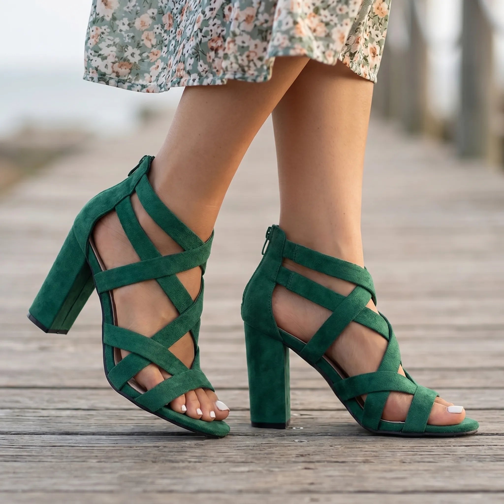 Strappy Block Heel Sandals