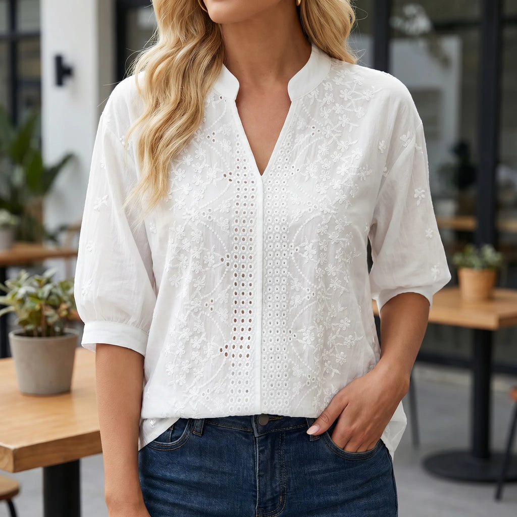 Summer V Neck Blouse