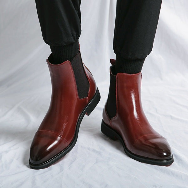 Men's Structured Leather Everyday Boots