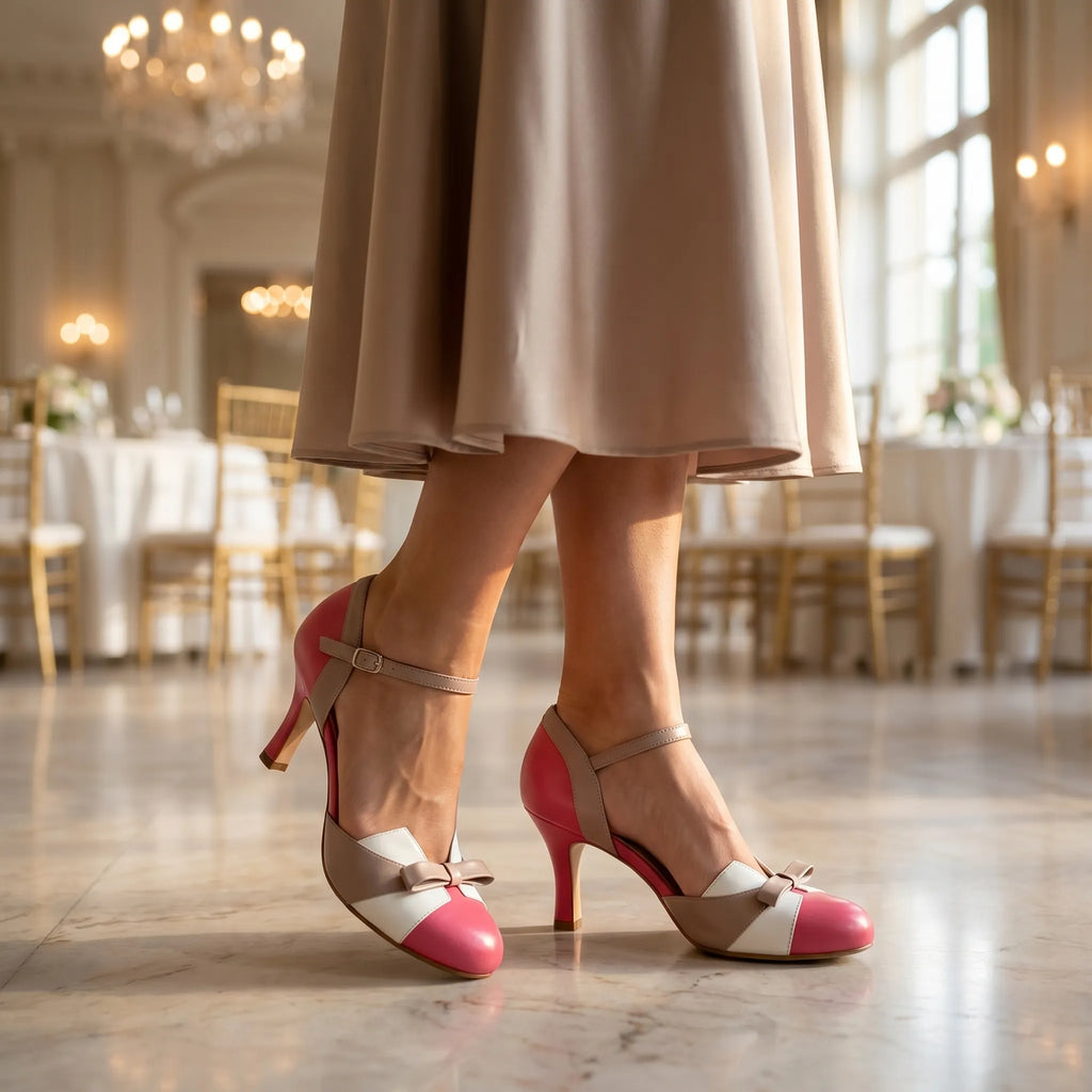 Bow Ankle Strap Pumps