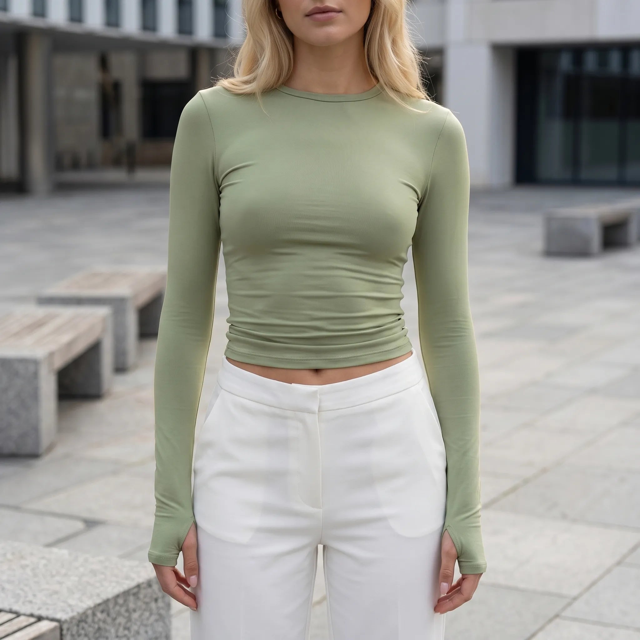 Long Sleeve Crop Top