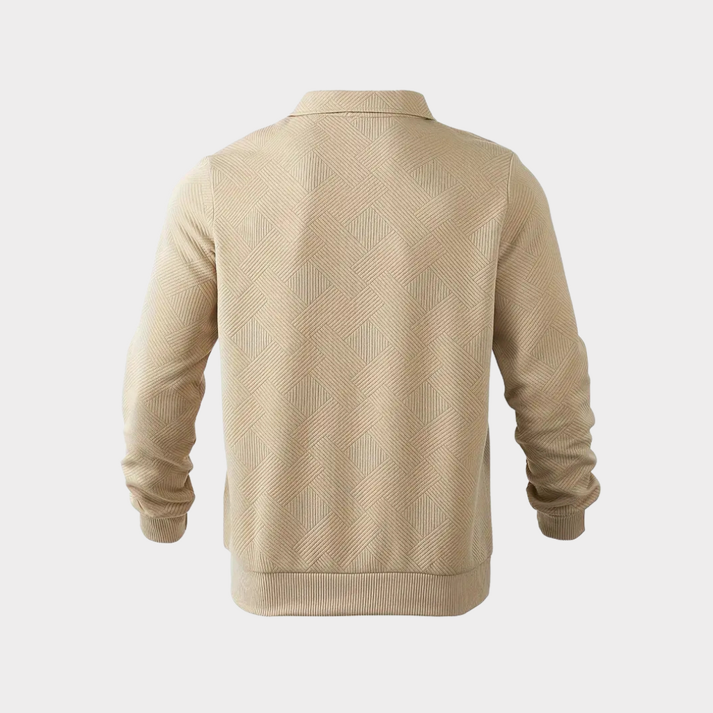 Men's Textured Half-Zip Sweatshirt
