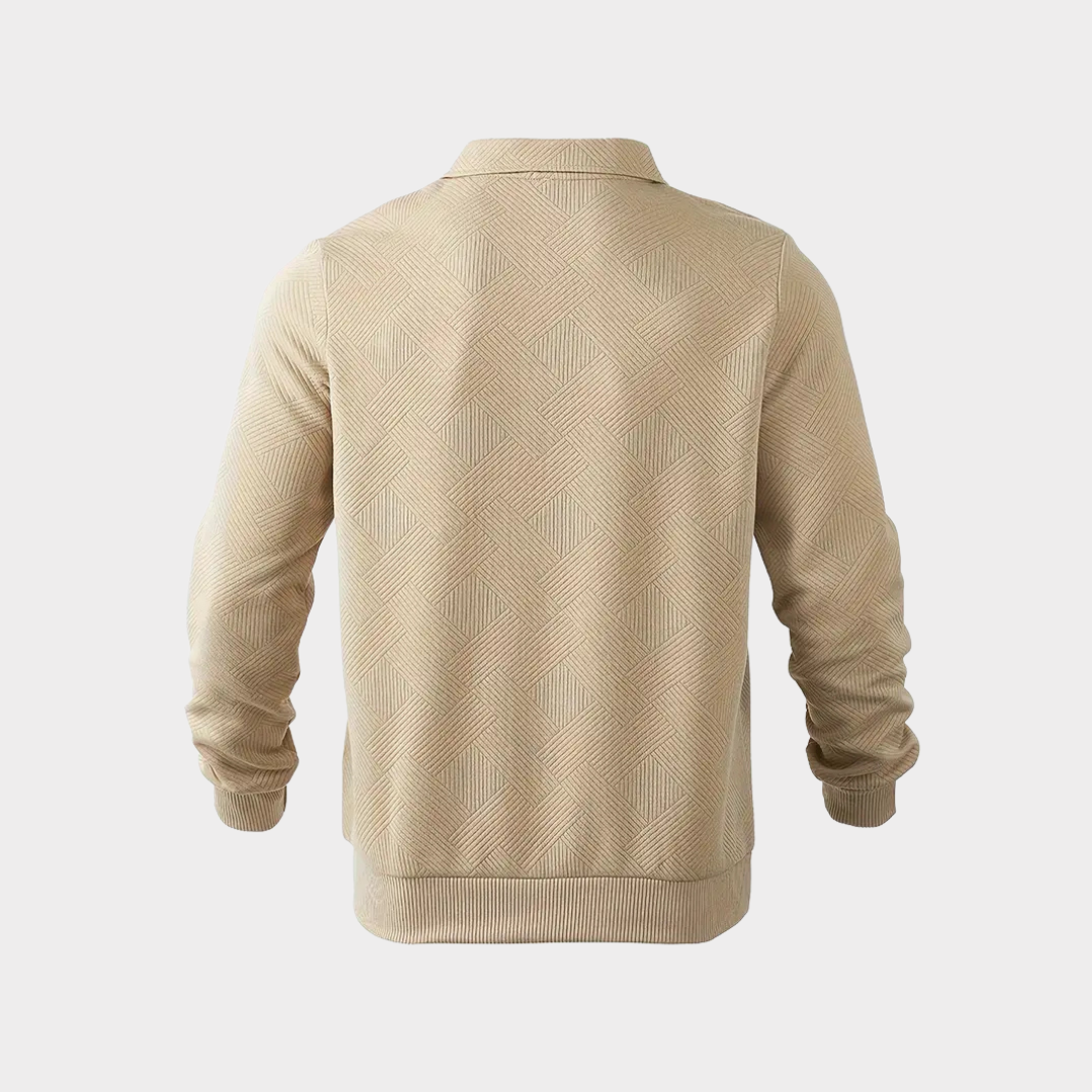 Men's Textured Half-Zip Sweatshirt