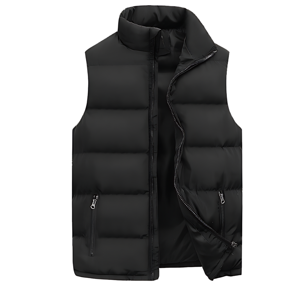 Men's Padded Quilted Vest - Dark Blue