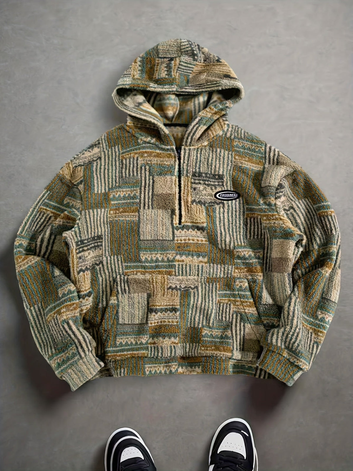 Women's Patterned Plush Quarter-Zip Pullover