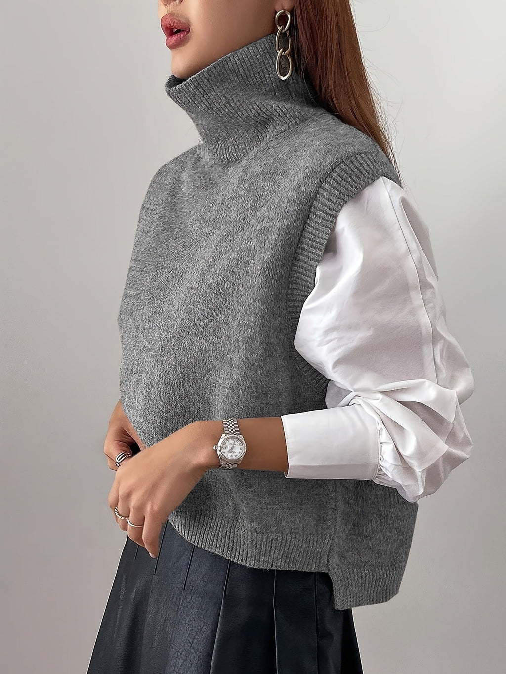 Women's High-Neck Sweater Vest