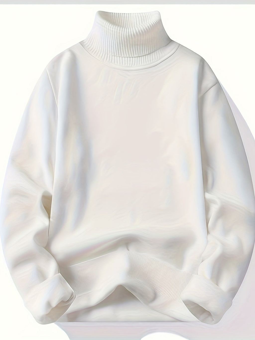 Men's Lined Roll Neck Pullover Sweater