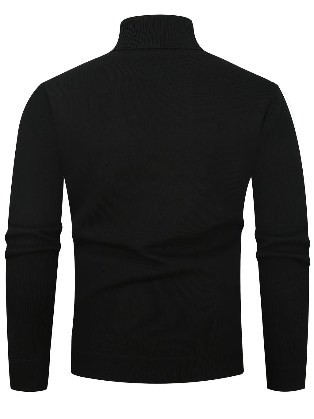 Men's Lined Roll Neck Pullover Sweater