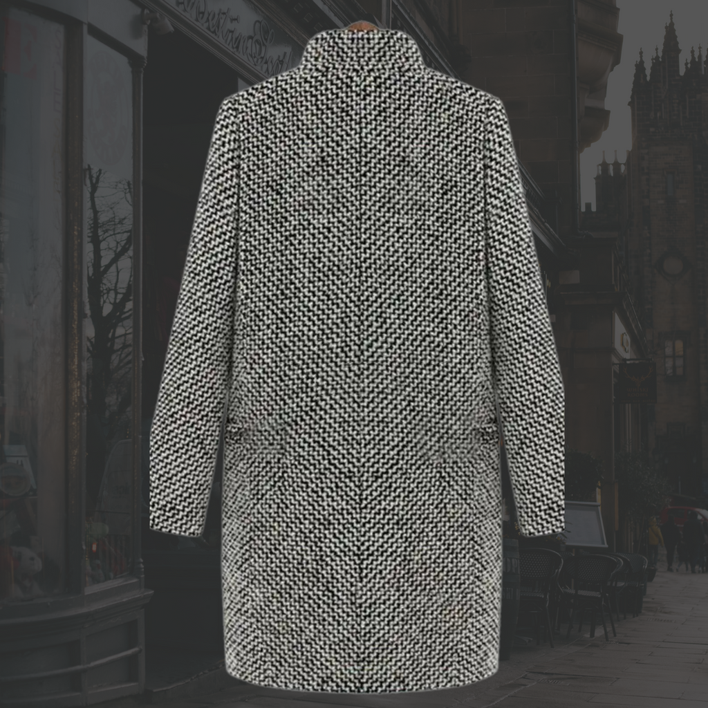 Women's Long V-Neck Single-Button Winter Coat