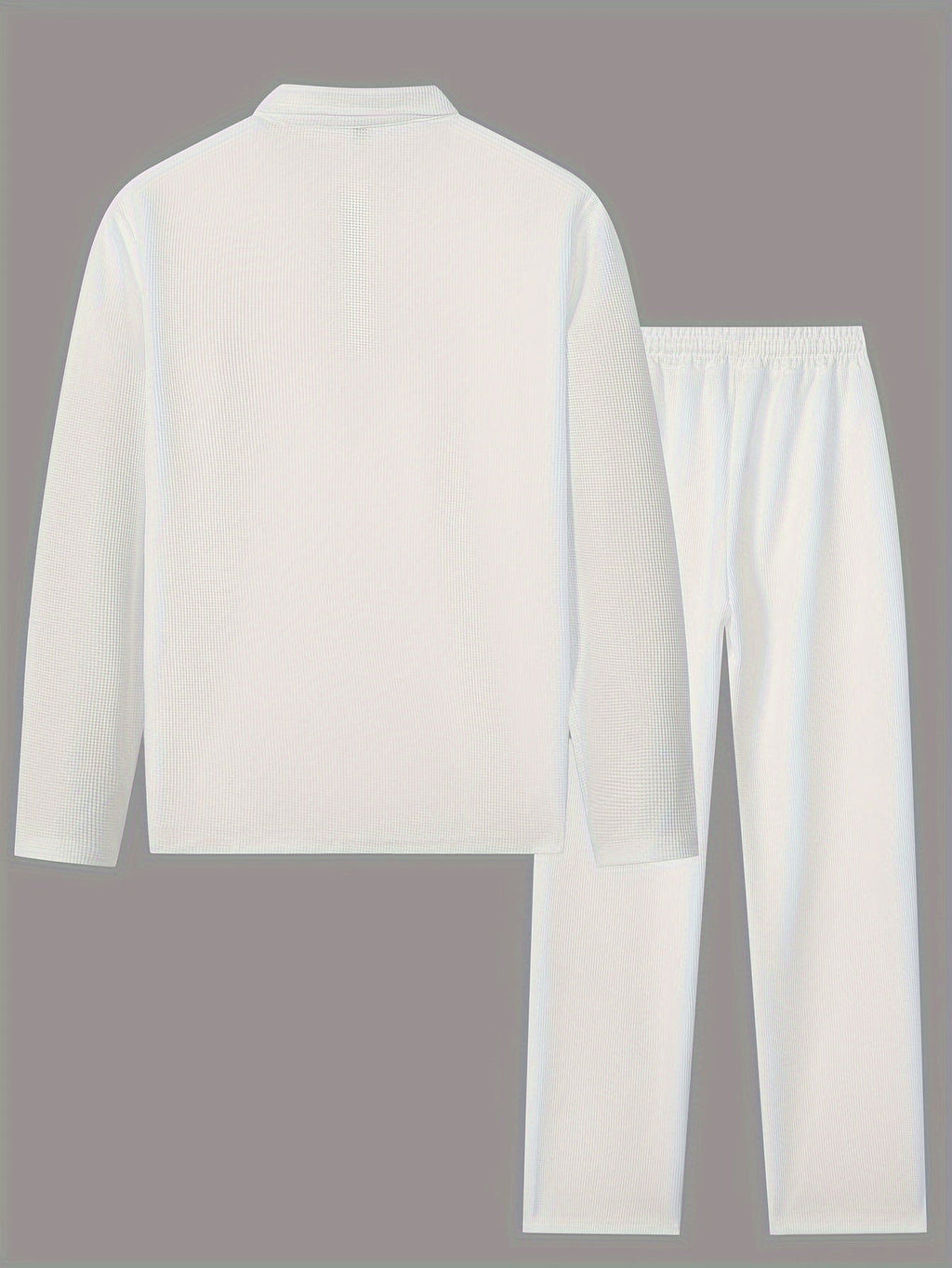 Men's Relaxed Textured Two-Piece Set