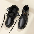 Men's Plush-Lined High-Top Boots - Black Fleece
