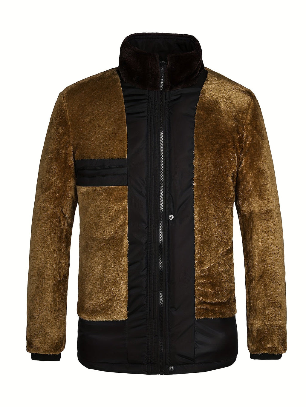 Women's Plush-Lined Hooded Winter Coat with Zip Front