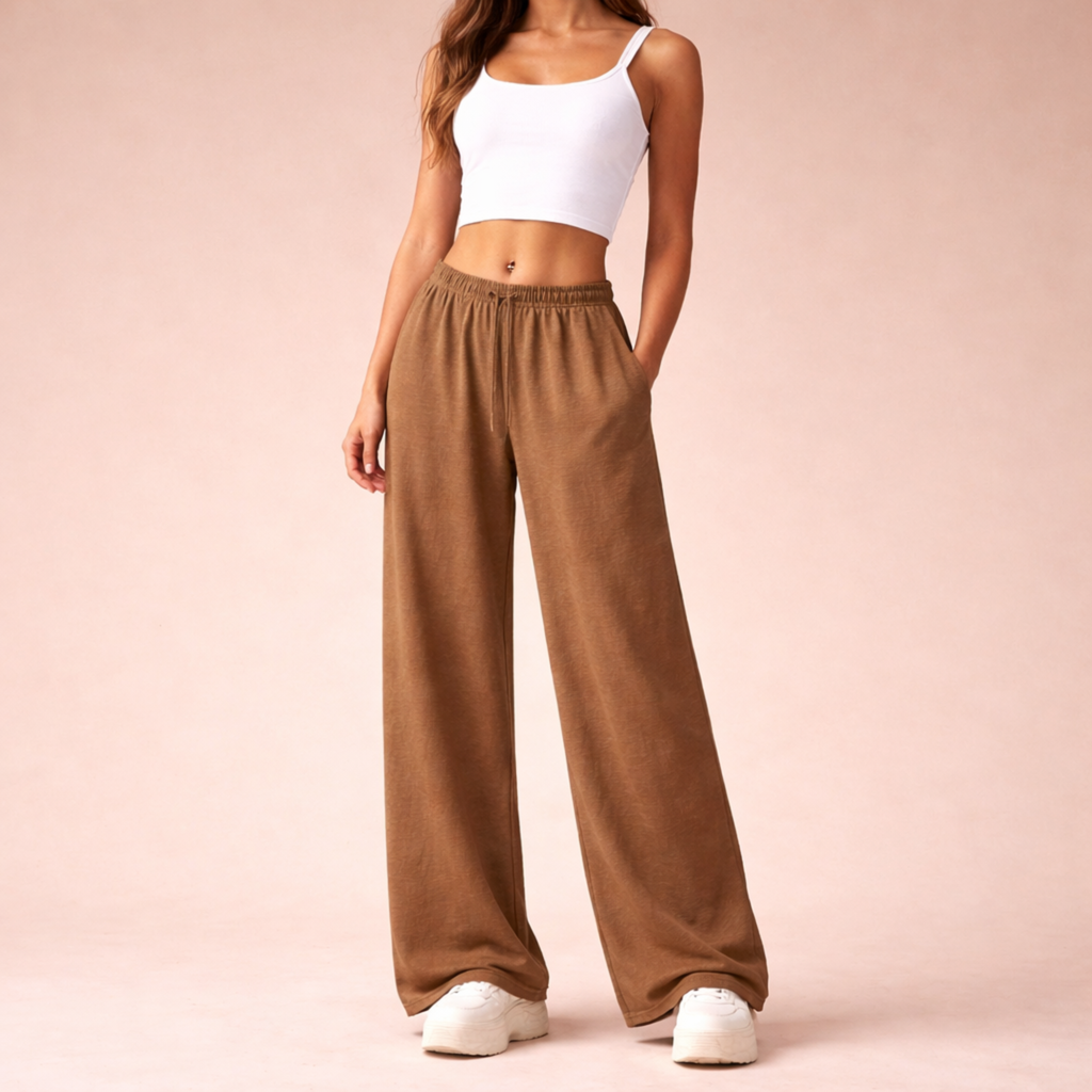 Women's Wide-Leg Drawstring Waist Joggers