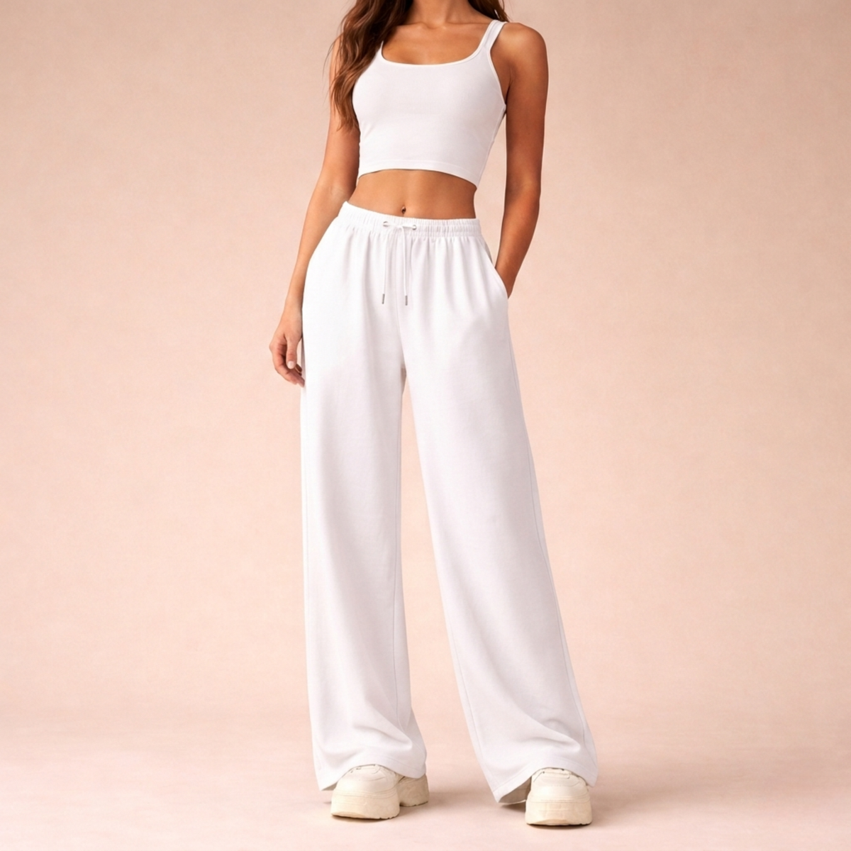 Women's Wide-Leg Drawstring Waist Joggers