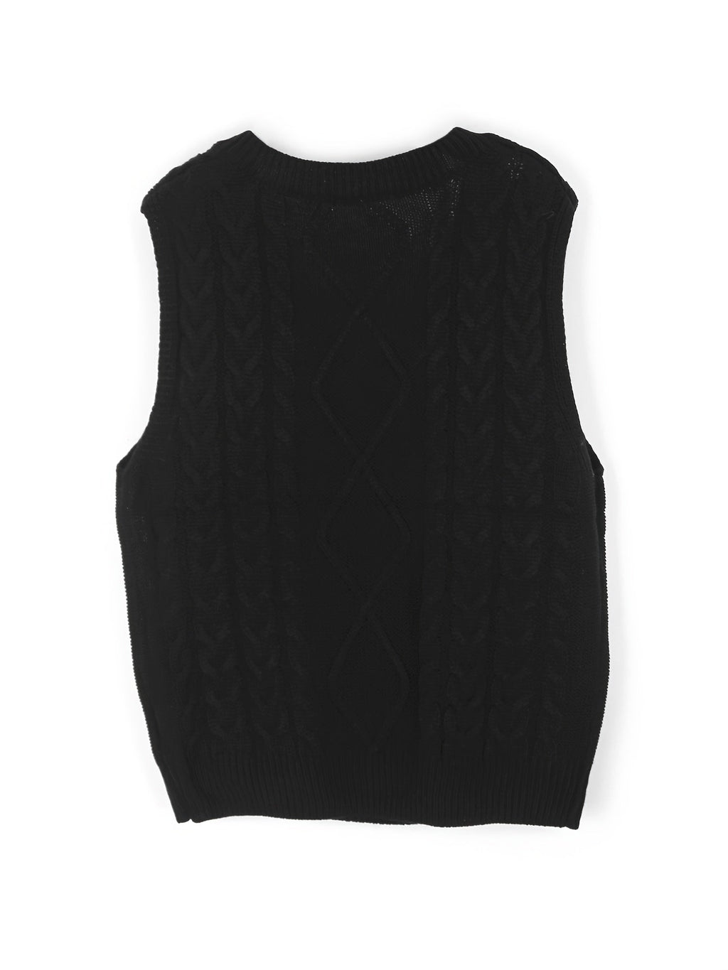 Women's Cable-Knit V-Neck Sweater Vest