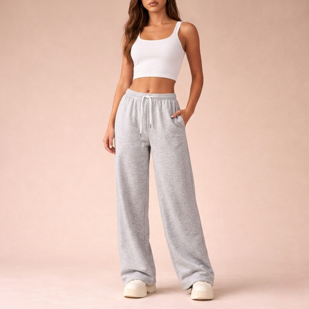 Women's Wide-Leg Drawstring Waist Joggers