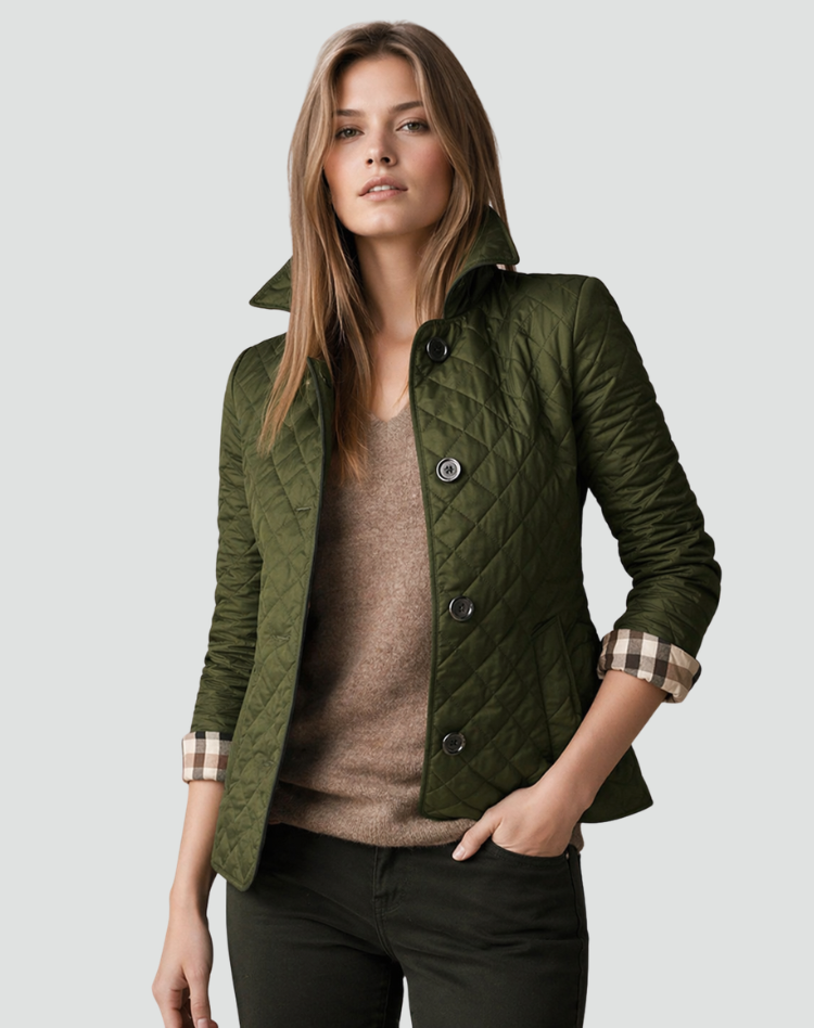 Women’s Quilted Button-Front Jacket