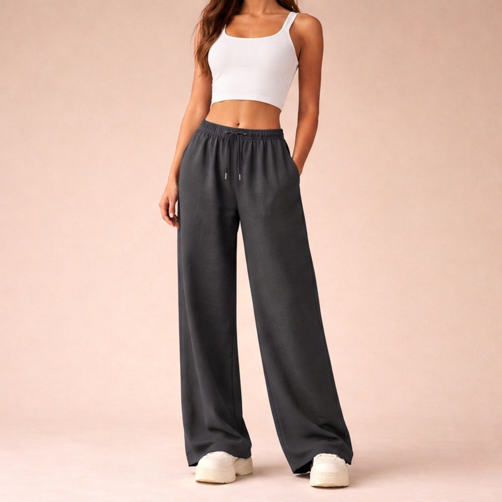 Women's Wide-Leg Drawstring Waist Joggers