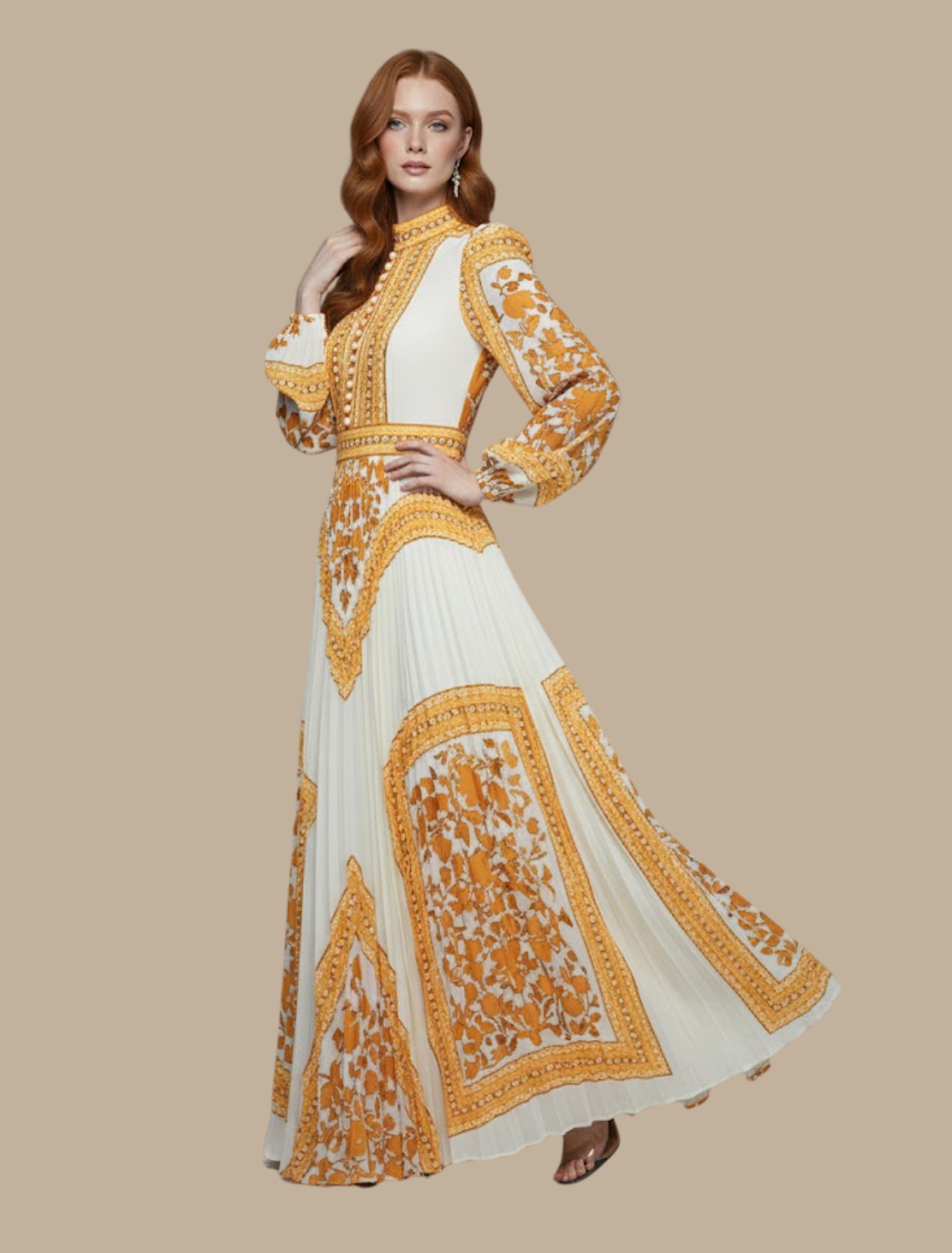 Women's Pleated Maxi Dress