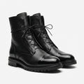 Lace Up Leather Ankle Boots