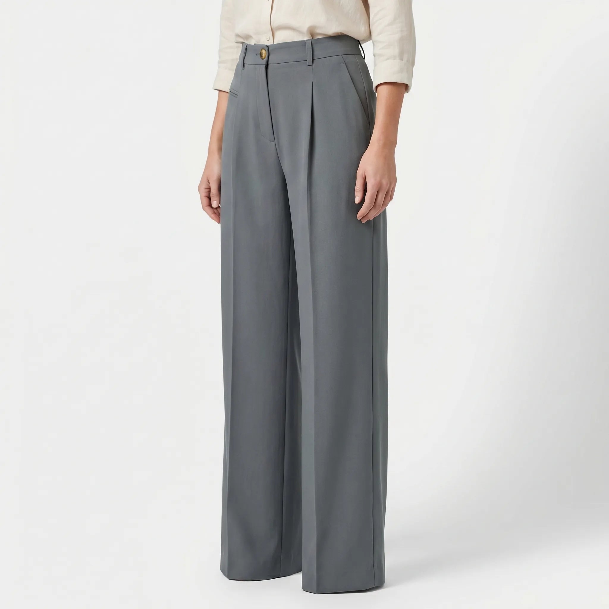 Women's Pleated Palazzo Pants Wide Leg