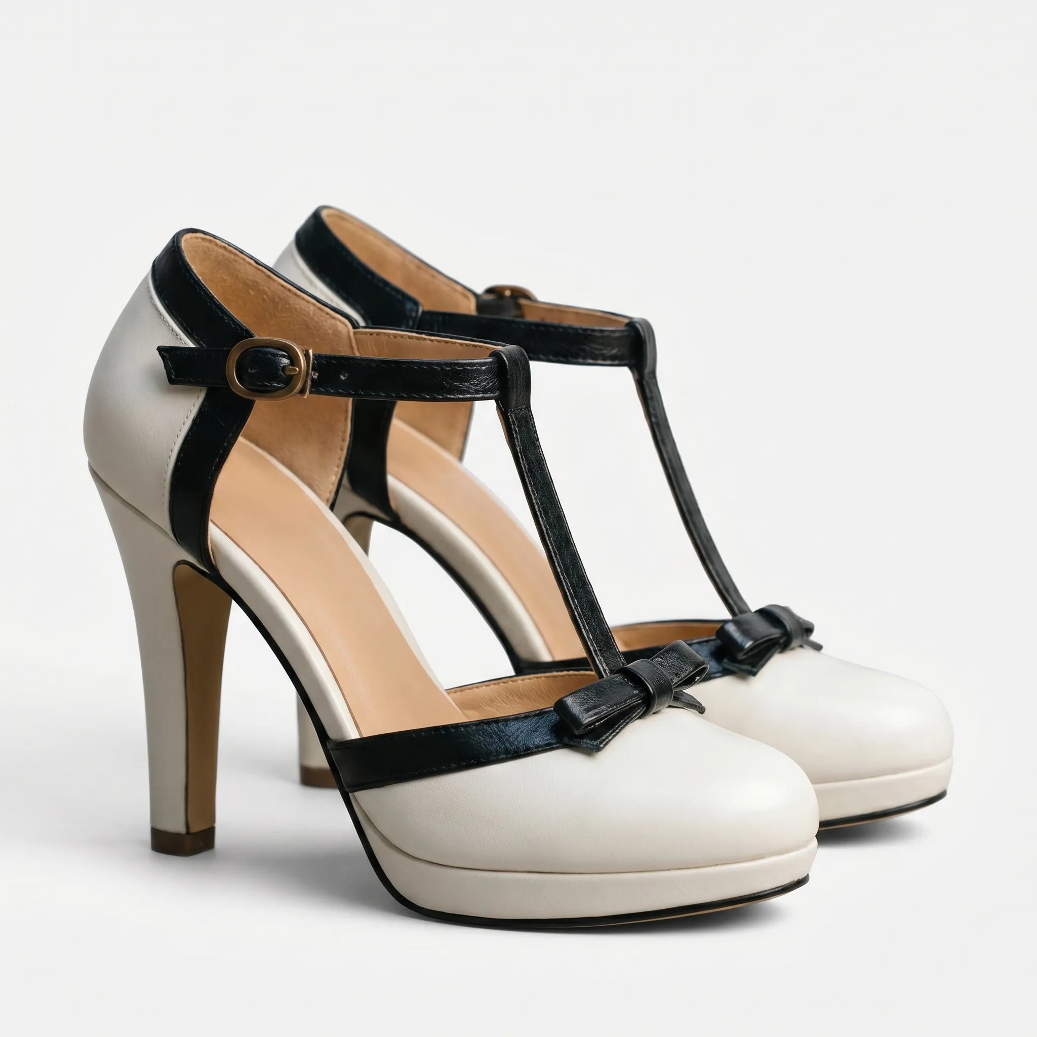 T Strap Platform Heels