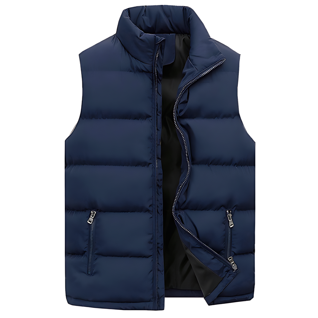 Men's Padded Quilted Vest - Red