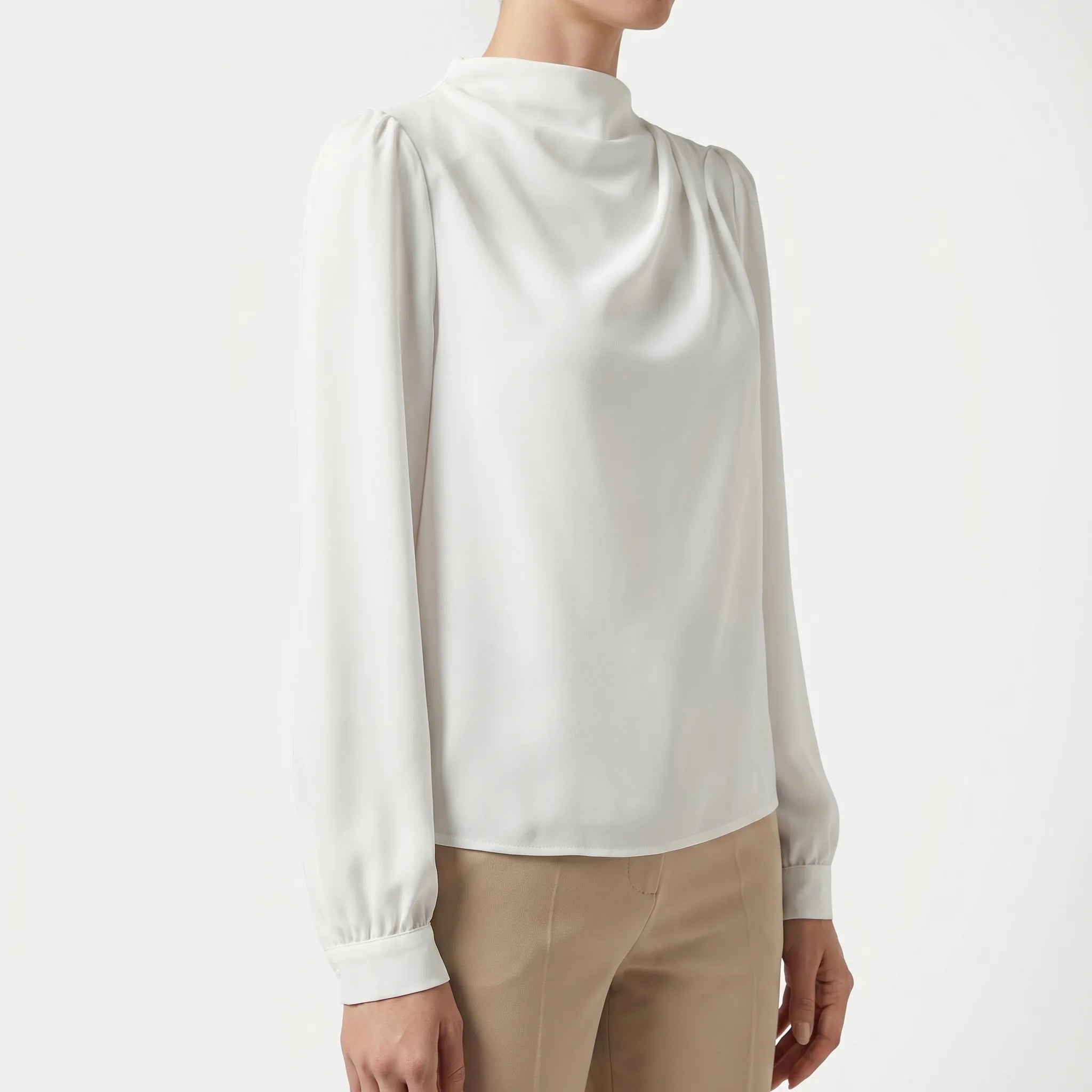 Satin Draped Blouse