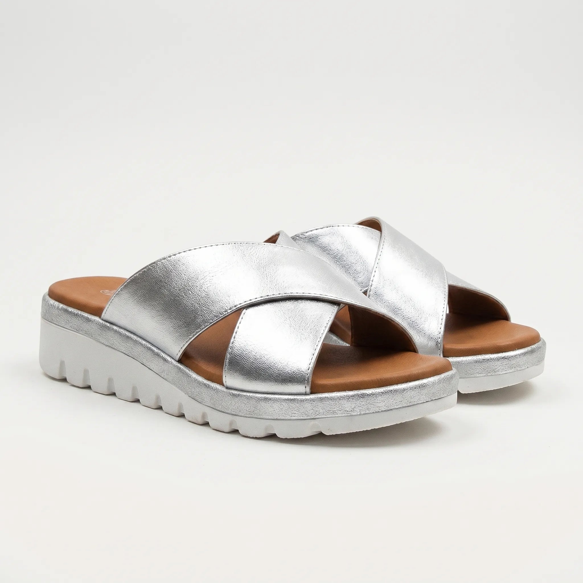 Crossover Platform Sandals