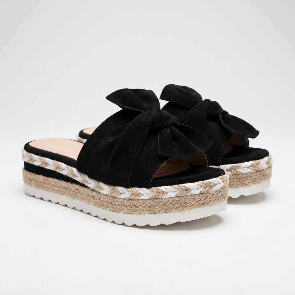 Bow Platform Sandals