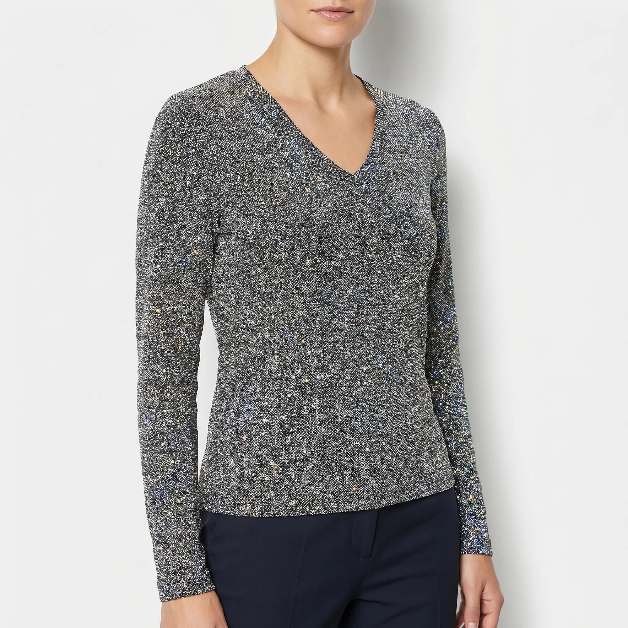 Sparkle V Neck Top