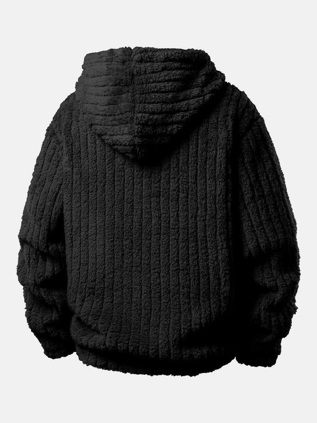 Men's Ribbed Teddy Pullover Hoodie and Jogger Set