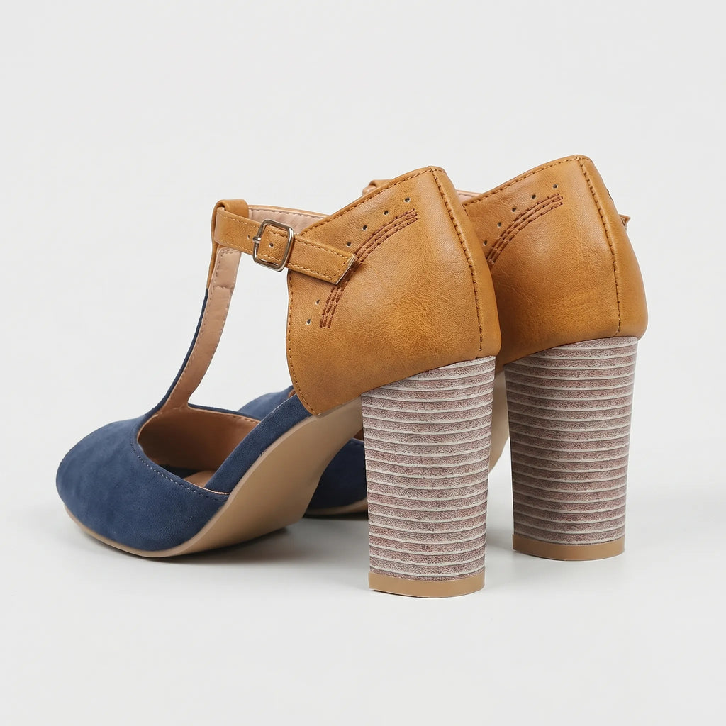 T Strap Block Heels